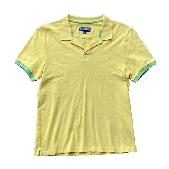 Vilebrequin Other - Vilebrequin Men's Yellow Embroidered Logo Short Sleeve Polo Shirt Medium Pastel